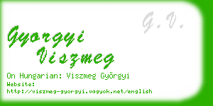 gyorgyi viszmeg business card